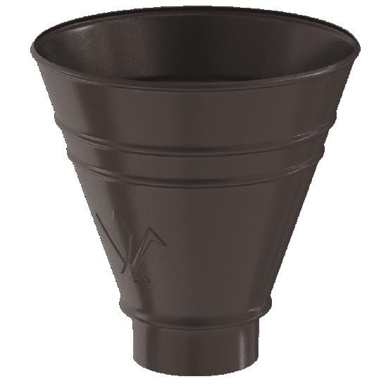 Водосток Aquasistem, система 125x90 - Воронка водосборная круглая RR 32 Тёмно-Коричневый купить в Сергиевом Посаде