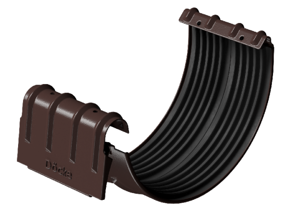 Соединитель желобов D125 Döcke STAL PREMIUM Шоколад, (RAL 8019) купить в Сергиевом Посаде