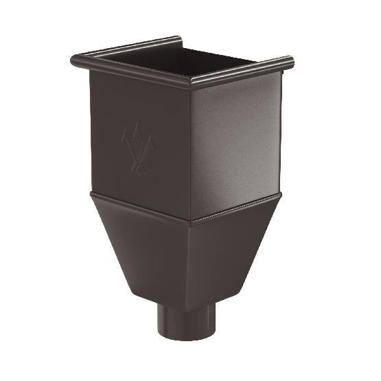 Водосток Aquasistem, система 125x90 - Воронка_водосборная удлиненая RR 32 Тёмно-Коричневый купить в Сергиевом Посаде