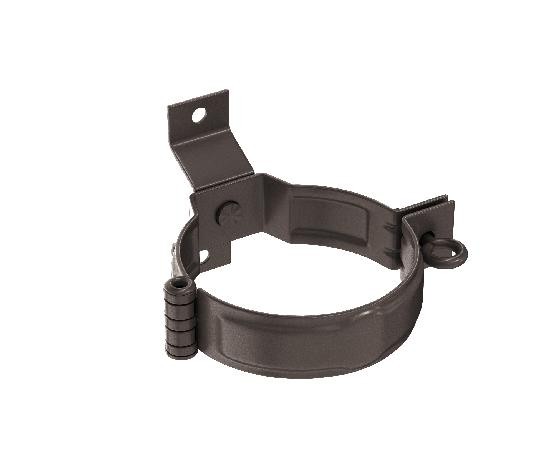 Водосток Aquasistem, система 125x90 - Декоративный хомут трубы под дерево с комплектом крепления RR 32 Тёмно-Коричнневый купить в Сергиевом Посаде