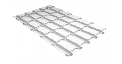 Металлочерепица GL квадро профи 0,45 PE RAL 9003 сигнальный белый