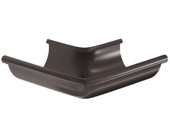 Водосток Aquasistem, система 125x90 -  Угол желоба, наружный 90° RR 32 Тёмно Коричневый купить в Сергиевом Посаде