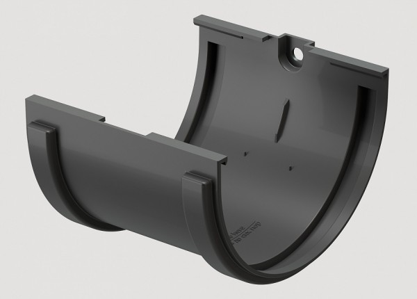 Соединитель желобов ПВХ Docke STANDART серый купить в Сергиевом Посаде