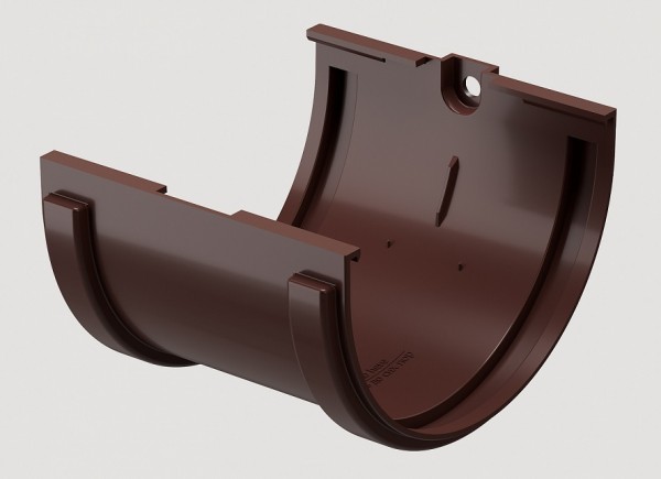 Соединитель желобов ПВХ Docke STANDART Тёмно-коричневый купить в Сергиевом Посаде