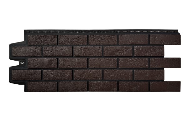 ФП Grand Line состаренный кирпич премиум Шоколадный (шов RAL 9005) купить в Сергиевом Посаде