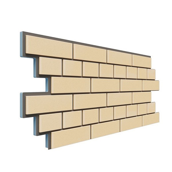 Фасадная термопанель Доломит кирпич 20мм Светло-жёлтый купить в Сергиевом Посаде