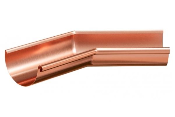 Водосток Aquasistem, система 150/100 - Угол желоба внутренний медный 135° купить в Сергиевом Посаде