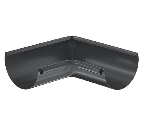 Водосток Aquasistem, система 150/100 - Угол желоба, внутренний 90° RAL 7024 Тёмно-серый купить в Сергиевом Посаде