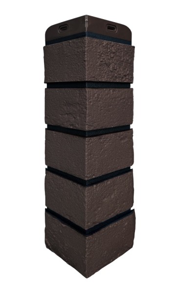 Угол Grand Line состаренный кирпич премиум Шоколадный (шов RAL 9005) купить в Сергиевом Посаде