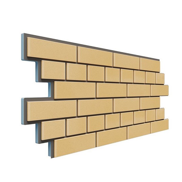 Фасадная термопанель Доломит кирпич 20мм Жёлтый купить в Сергиевом Посаде