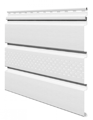 Софит ламинированный VOX UNICOLOR с центральной перфорацией, Белый купить в Сергиевом Посаде