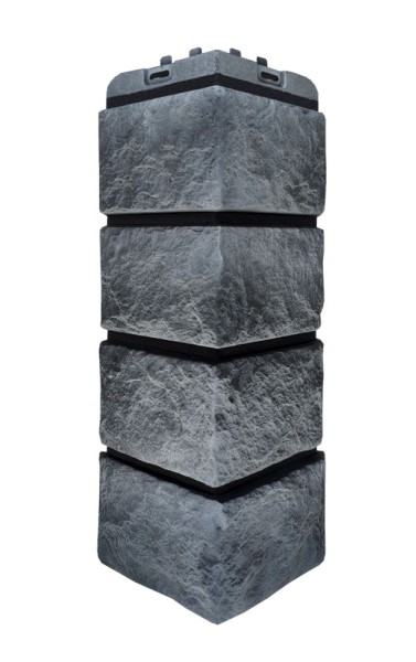 Угол наружный Grand Line Колотый Камень Антрацит, Шов чёрный купить в Сергиевом Посаде