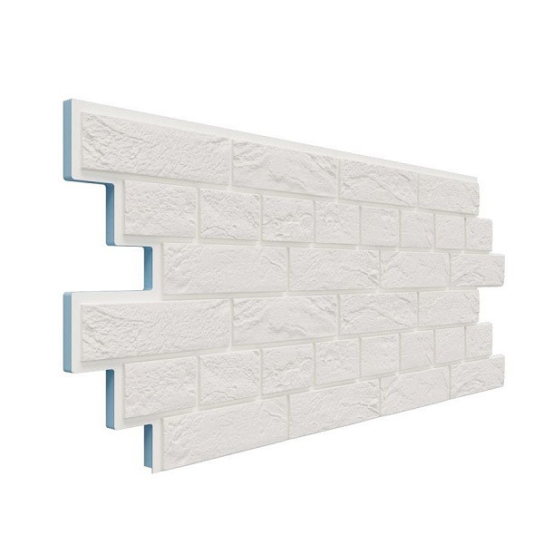 Фасадная термопанель Доломит Венецианский кирпич 20 мм Белоснежный купить в Сергиевом Посаде